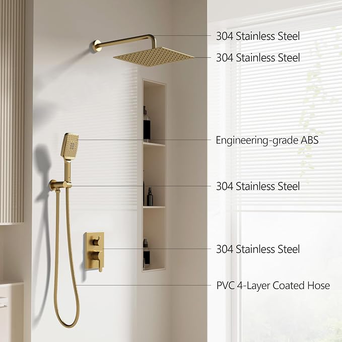 Shower Faucet Set Wall Mounted Shower head - Image 7