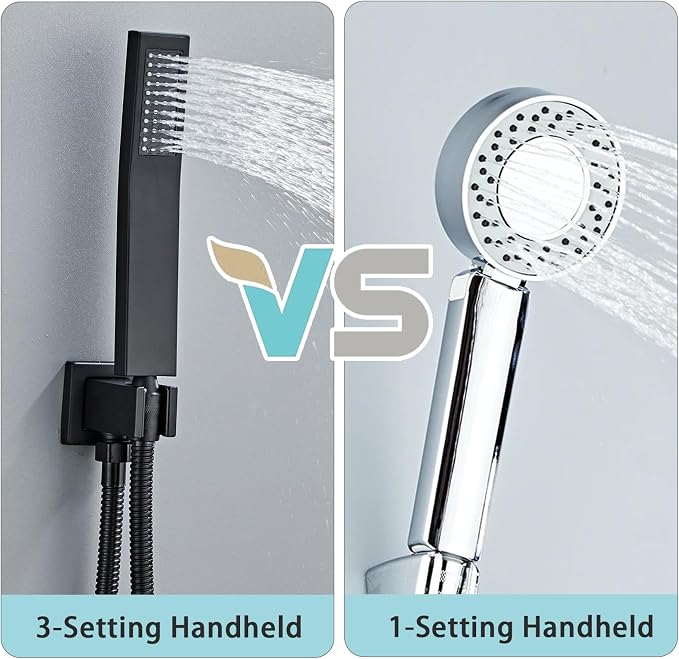 8 Inch Shower Faucet Set Ceiling Mount, High Pressure Rainfall Shower System - Image 6