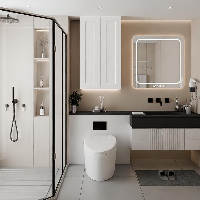 Solid Wood Kitchen Wall Cabinets, 24 Inch Wide Over The Toilet Storage Cabinet - Image 2