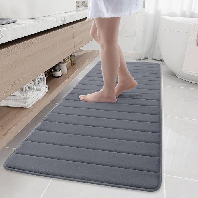 Buganda Memory Foam Bath Mat, Ultra Soft and Non-Slip Bathroom Rugs, Water by Buganda