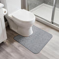 Toilet Rugs U Shaped Bathroom Rug, Machine Washable Non Slip Quick Dry Super by BosapDirect