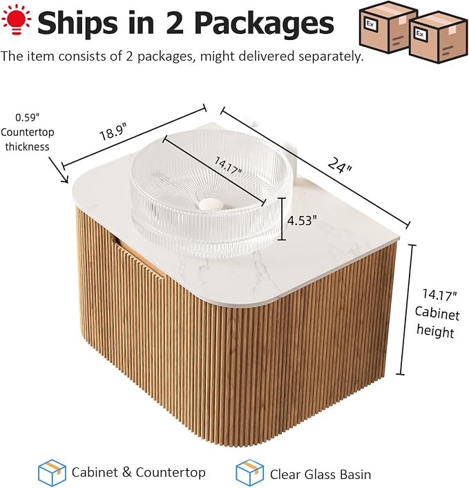 24 Inch Floating Bathroom Vanity - Image 2