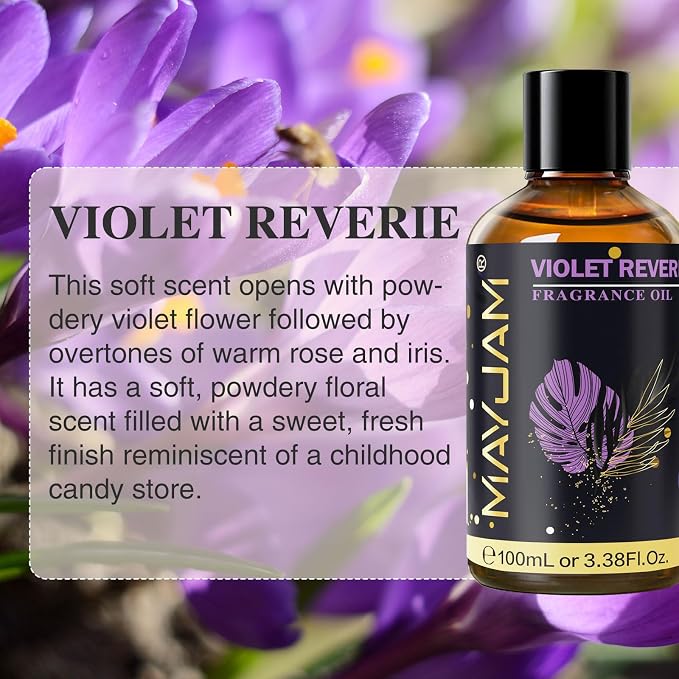 Violet Reverie Fragrance Oil Essential Oil, MAYJAM 3.38FL.OZ Violet Reverie Oil - Image 3