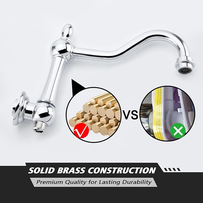 SUMERAIN Vintage Wall Mounted Bathtub Faucet - Image 7