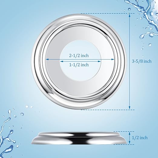 Enhon 2 Pack Metal Tub Spout Cover Ring, Bathroom Faucet Remodeling Wall Plate - Image 2