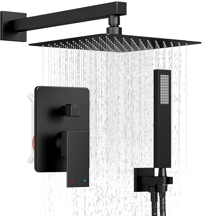 Shower System, Wall Mounted High-Pressure Showerhead Combo Set Included Valve by HoliSpa