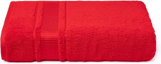 Melissa Linen, 8 Piece Towel Set, 2 Bath Towel 2 Hand Towel 4 Fingertip Red - Image 2