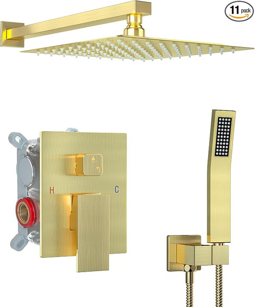 10 Inch Shower Faucet Set, Rainfall Shower System by ShiureBathUS