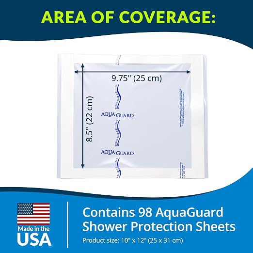 TIDI 50011-CSE AquaGuard Sheet – 10” x 12” – – Shower Protection Sheet – - Image 2