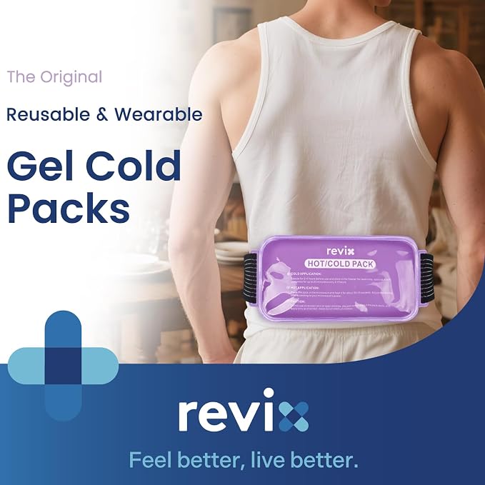REVIX Large Ice Packs for Injuries, 2 Packs Hot & Cold Gel Ice Packs - Image 2