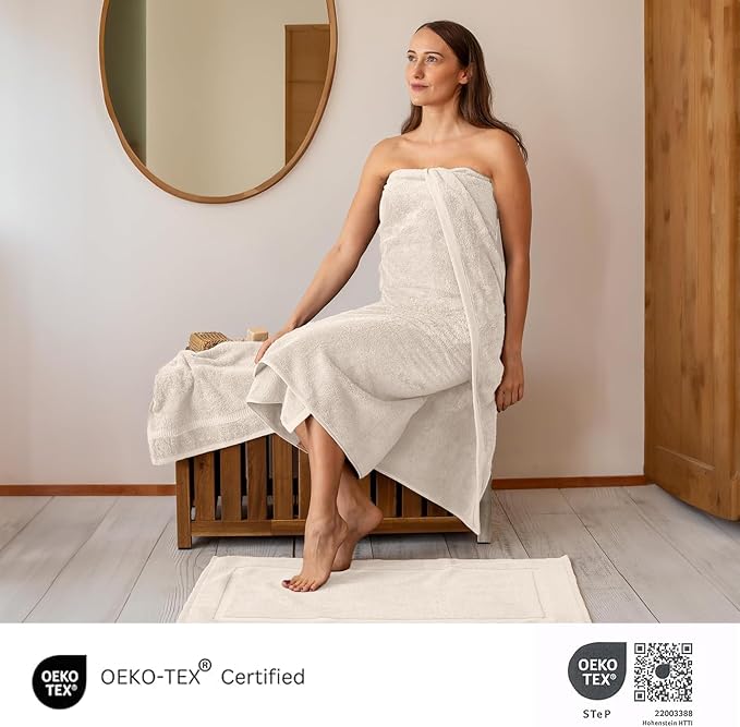SALBAKOS 100% Turkish Cotton Jumbo Bath Sheet Towel Oversized 40x80 inch | - Image 8