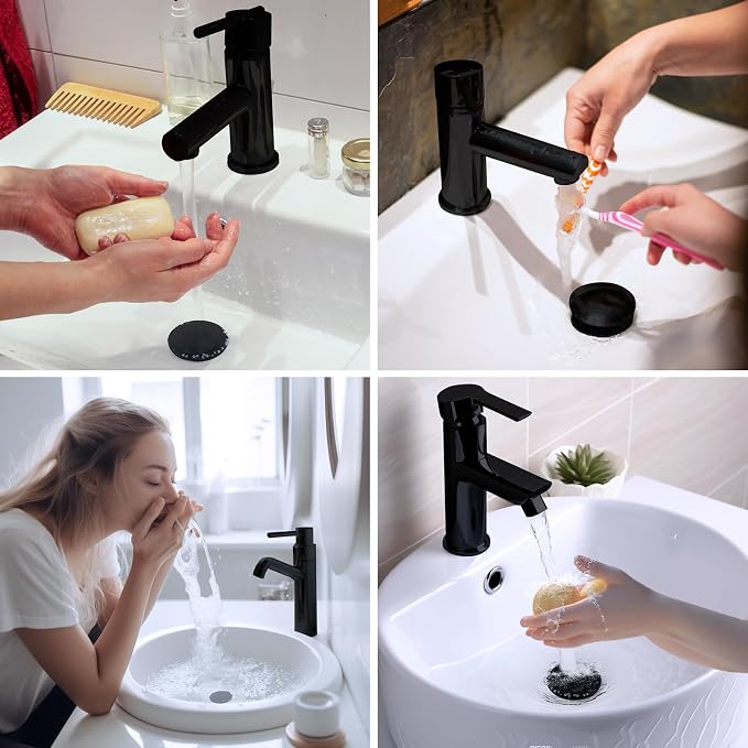 Hibbent 2 Pack All Metal Upgraded Bathroom Sink Stopper, Universal Pop Up Sink - Image 9