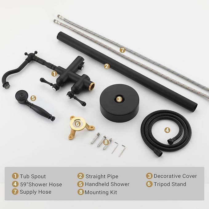 Freestanding Tub Faucet Sets, JetsBath Floor Mount BathTub Filler - Image 7