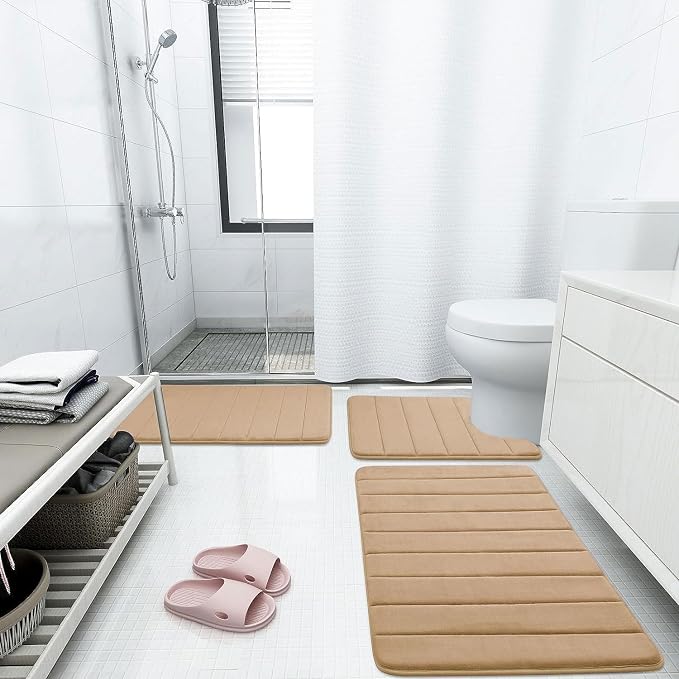 Buganda Memory Foam Bath Mat, Ultra Soft and Non-Slip Bathroom Rugs, Water - Image 2