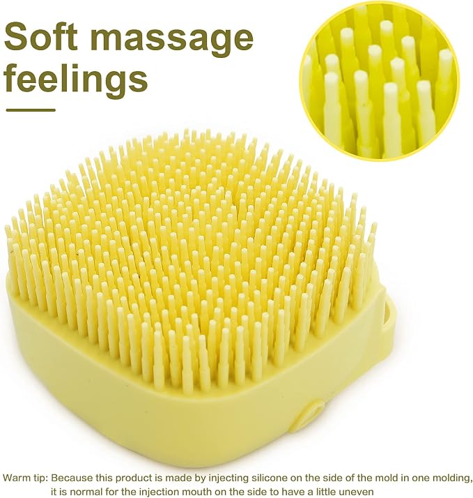 Pet Bath Brush Dog Baths Brush Shampoo Dispenser Soft Silicone Dog Bathing - Image 6