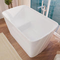 47" Lucite Acrylic Freestanding Bathtub，Square Shape Janpanese Soaking Tub by Mokleba