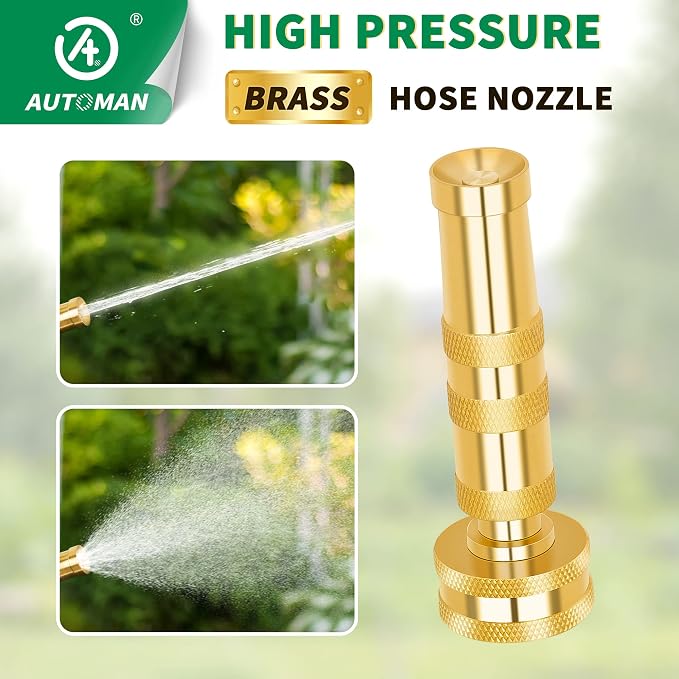 AUTOMAN Brass Hose Nozzle – High Pressure Jet Nozzles 2 Pack, Heavy Duty Sprayer - Image 6