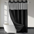 River Dream Heavyweight No Hooks Required Dotted Waffle Weave Shower Curtain - by RiverDream