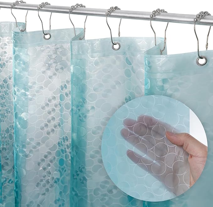 LiBa Plastic Shower Curtain, Heavy Duty 8G Shower Curtain by Liba