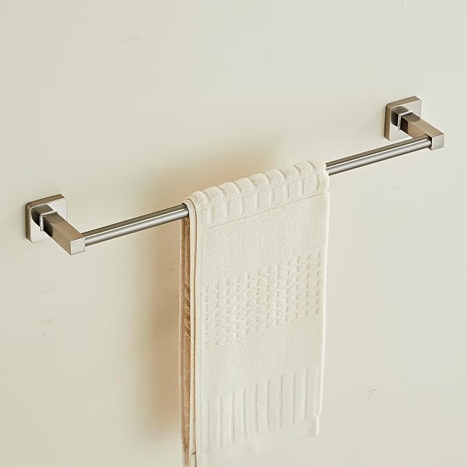 Bathroom Wall Mounted Towel Rack, 18 Inch Brushed Nickel Towel Bar - Image 2