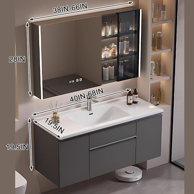 68IN Modern Bathroom Vanity - Image 2