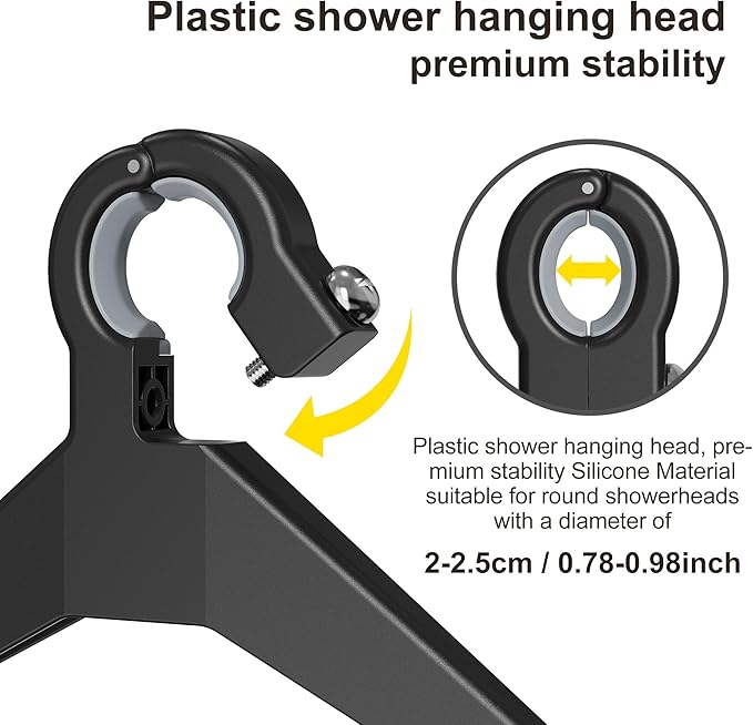 Orimade Adjustable Anti-slip Shower Caddy over Head, Rustproof Bathroom Hanging - Image 3