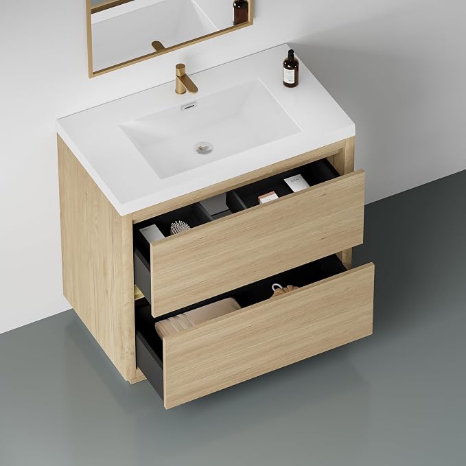 36 Inch Bathroom Vanity with Sink, Single Sink Bathroom Vanity, Freestanding - Image 7