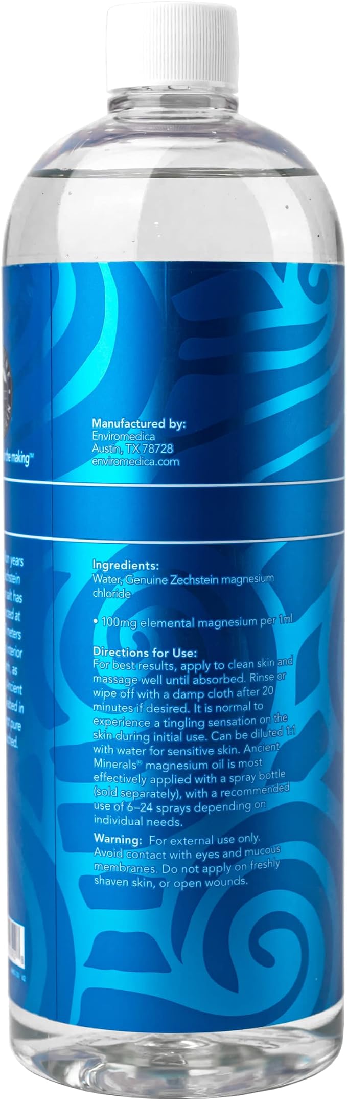 Ancient Minerals Magnesium Oil Refill Bottle, high Concentration Topical - Image 5
