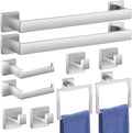 Bathroom Hardware Accessories Set: 10-Pieces Bath Towel Bar Set, Towel Racks by UPRONE