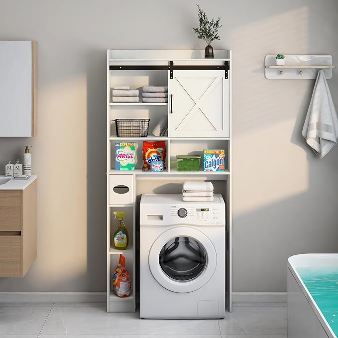 Vabches Over The Toilet Storage Cabinet, Farmhouse Storage Cabinet Over Toilet - Image 4