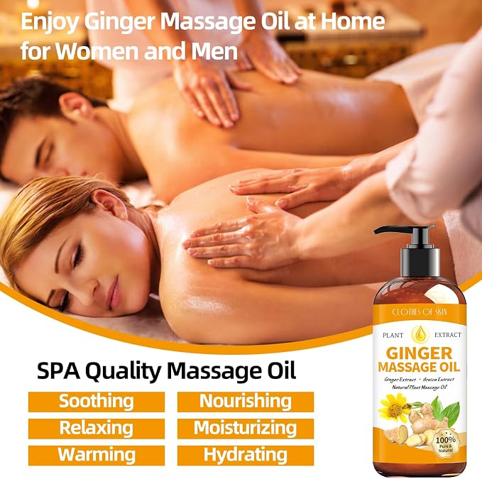 Ginger Oil Massage Oil for Massage Therapy, Ginger Oil Lymphatic Drainage - Image 4