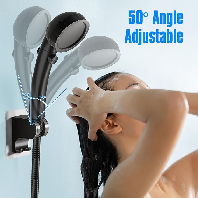 JONKEAN Shower Head Holder Without Drilling, 3m Handheld Shower Head Holder - Image 3