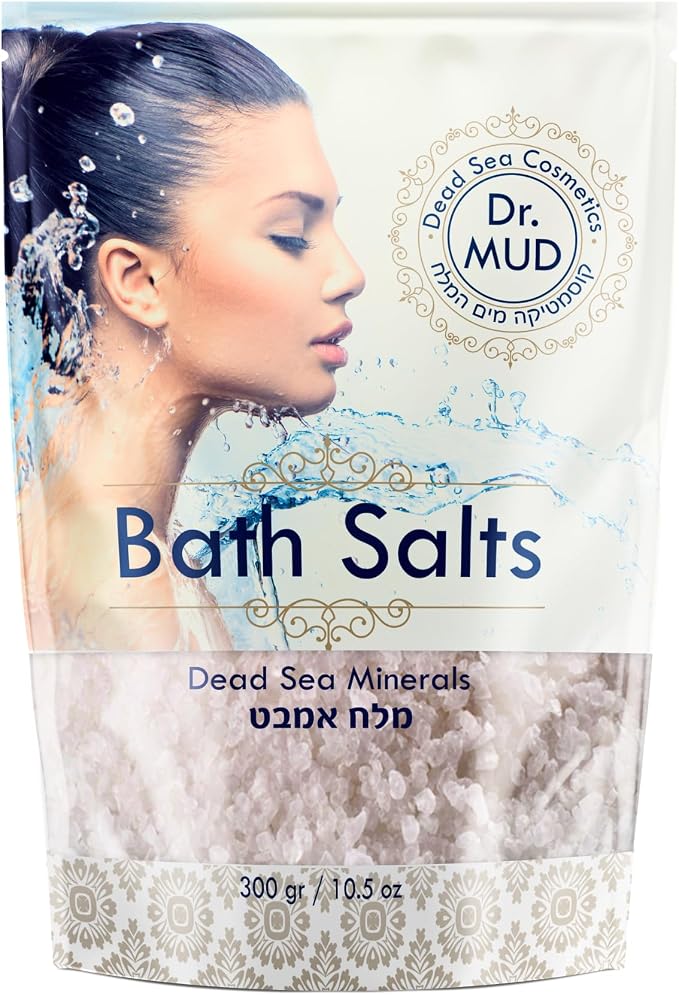 Natural Dead Sea Salt 100% Mineral-Rich Bath Soak, More Minerals Than Epsom Salt by DrMuddeadseacosmetics