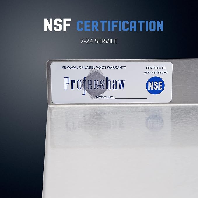 Profeeshaw NSF Stainless Steel Shelf 18” x 24”, 300 lb Commercial Shelves Wall - Image 4