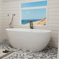 70" Acrylic Freestanding Bathtub, Double Ended Free Standing Tub, Soaking Tub by Mokleba