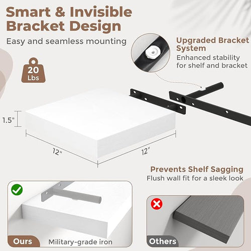 12 Inch Square Floating Shelves - Image 2