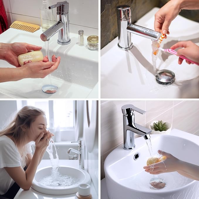 Hibbent 2 Pack All Metal Upgraded Bathroom Sink Stopper, Universal Pop Up Sink - Image 9