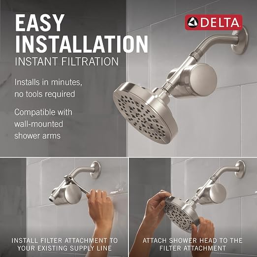 Delta Faucet 5-Setting Shower Head Brushed Nickel - Image 4
