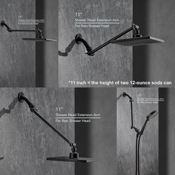 11 Inch Adjustable Shower Head Extension Arm - Image 3