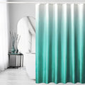 Gibelle Teal Shower Curtain for Bathroom, Waffle Weave Ombre Textured Fabric by Gibelle