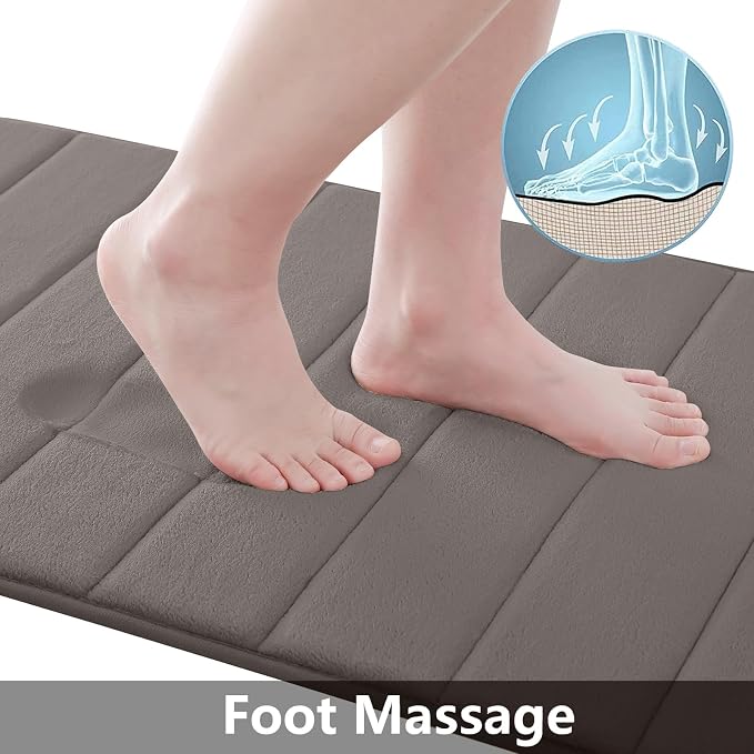 Buganda Memory Foam Bath Mat, 35.4" x 24", Ultra Soft and Non-Slip Bathroom Rugs - Image 2