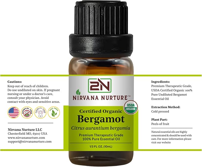Bergamot Essential Oil USDA Certified Organic, 100% Pure Natural Premium Grade - Image 8