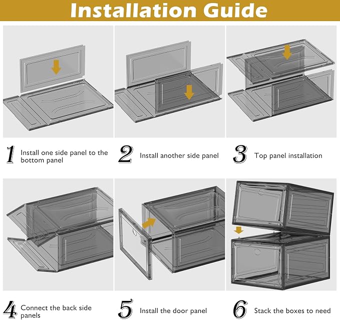 7 code Thicken & Sturdy Clear Shoe Storage Organizer - Image 5