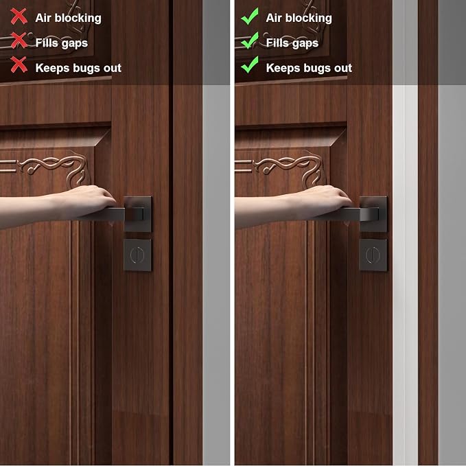 Heavy-Duty 3Inch x 20FT Door Weather Stripping, Extra Thick 2mm Door Draft - Image 3