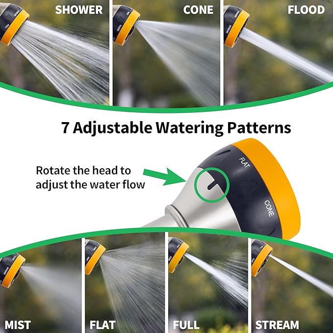 AUTOMAN Garden Nozzle Sprayer, High Pressure Spray Nozzle, 100% Metal Water - Image 3
