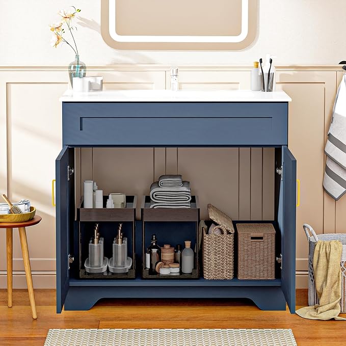 24/30/36IN Bathroom Vanities-Bathroom Sink Cabinet, Equipped Ceramic Sink - Image 4