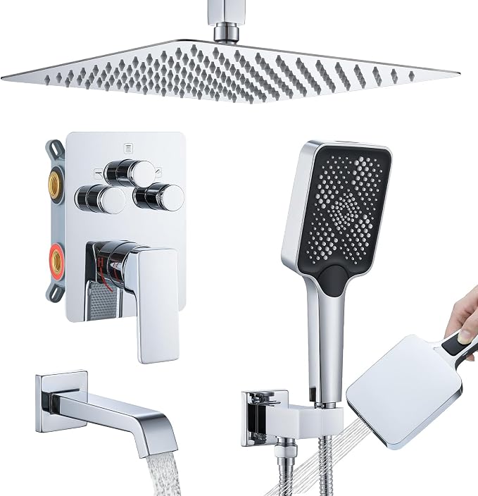 Bathtub Shower Faucet Set with Pressure Balance Valve - Image 8