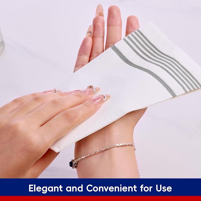 600 Pack Paper Napkins, Disposable Guest Towels Party Dinner Napkins Soft - Image 6