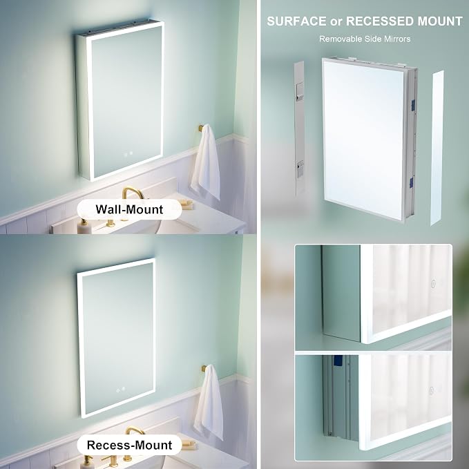 WELLFOR 24" X 30" Medicine Cabinet - Image 10