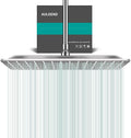 Square Rain Shower Head, High Flow Stainless Steel, Work by AULEEND